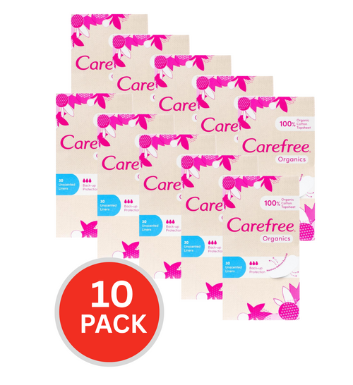 Carefree Pk30 Liners Organic Unscented (10x Pack)