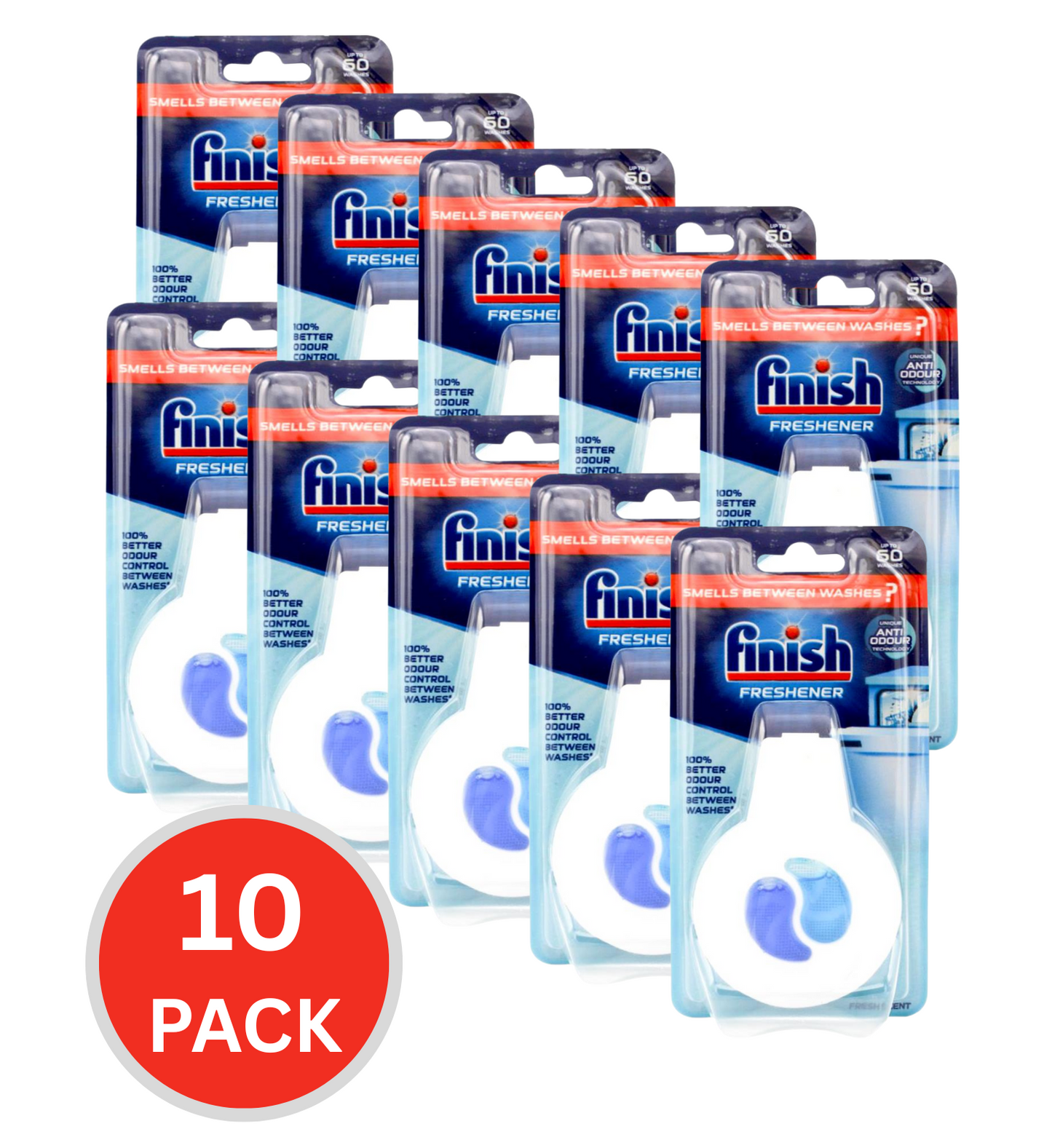 Finish 4ml Dishwashing Freshener With Hanger Fresh Scent (10x Pack)
