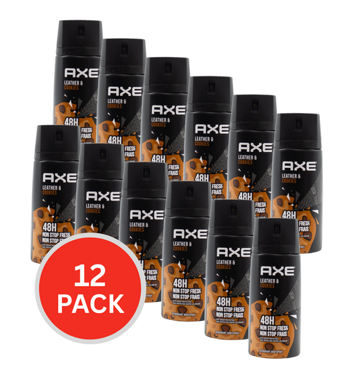 Axe Deodorant Bodyspray Leather & Cookies 150ml (12 Pack)