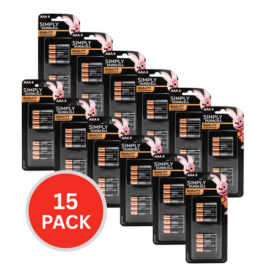 Duracell AAA Simply Batteries 12 x 8Pk (Value Pack 96)