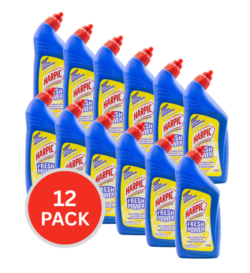 Harpic 450ml Toilet Cleaner Fresh Power Sparkling Citrus (12x Pack)