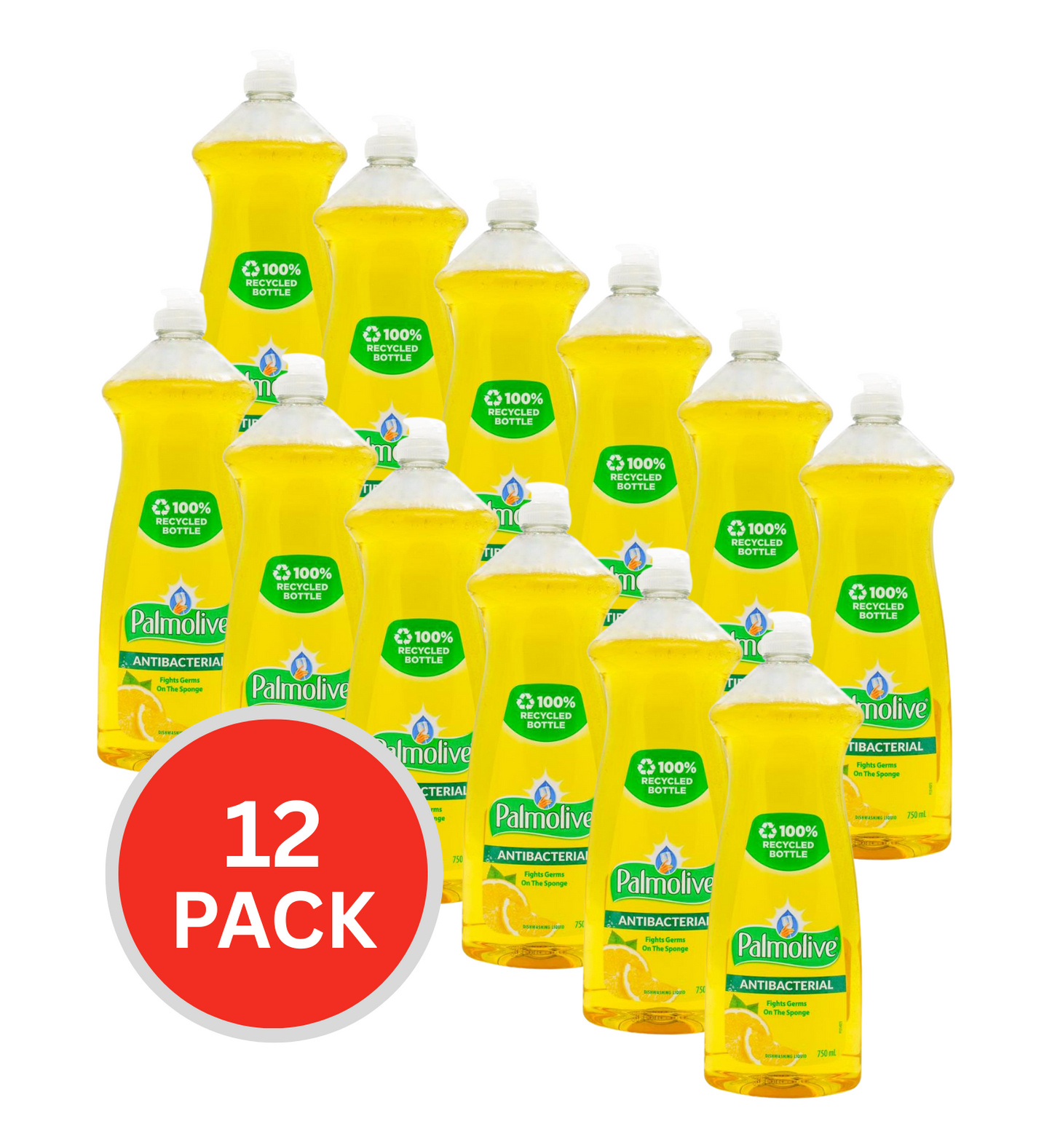 Palmolive Dishwashing Liquid Antibacterial Lemon 750ml (12 Pack)