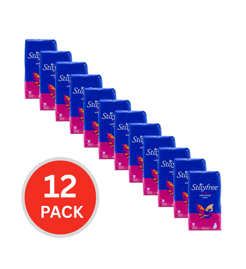 Stayfree Pk12 Pads Super With Wings (12x Pack)