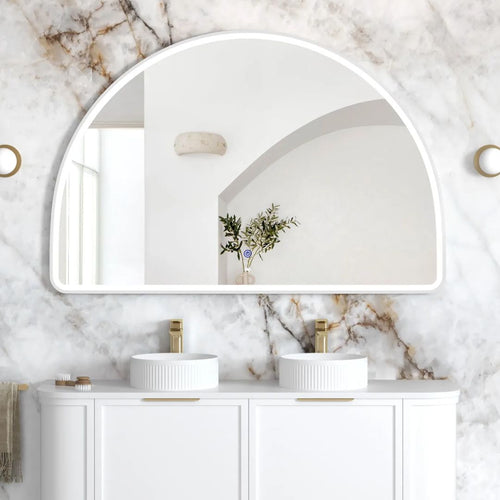 LED Moonlight Archie 1000(H)x1500(W) White Metal Frame Mirror