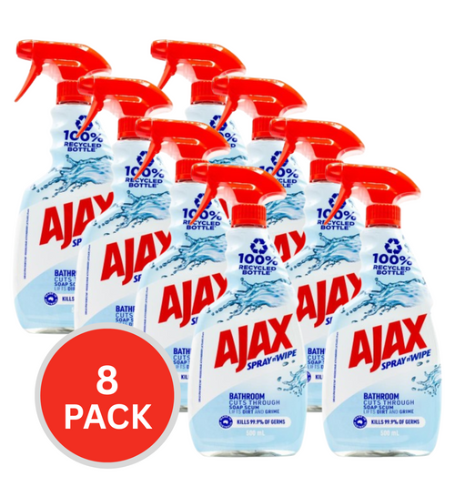 Ajax 500ml Spray N Wipe Trigger Bathroom (8x Pack)
