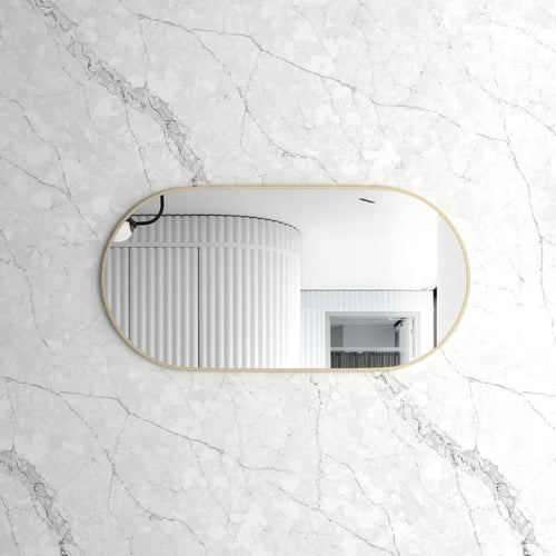 Noosa 1200(W)x600(H) Gold Metal Frame Mirror- Install Horizontal or Vertical