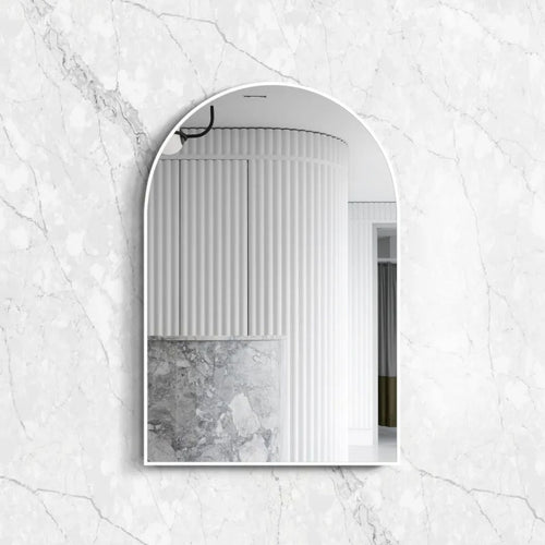 Archie 900(H)x600(W) White Metal Framed Mirror