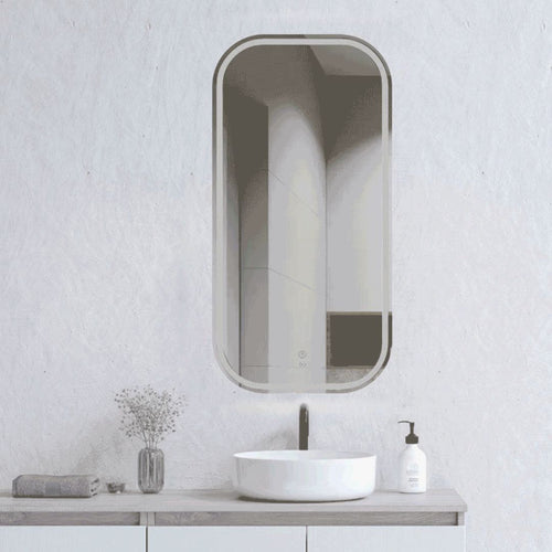 LED Newport 900(H)x450(W) Frameless Mirror Soft Square