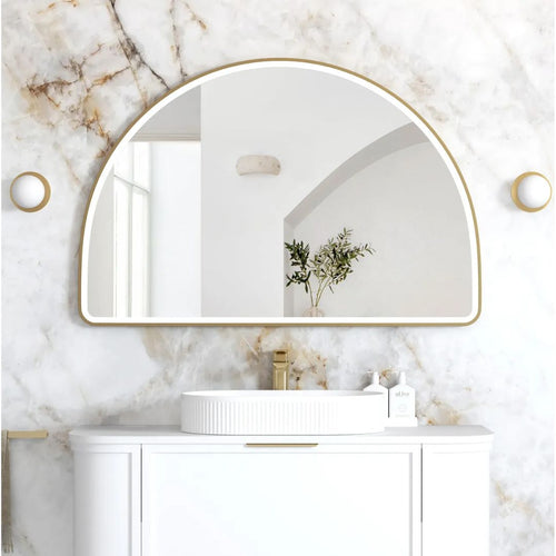 LED Moonlight Archie 800(H)x1200(W) Gold Metal Frame Mirror