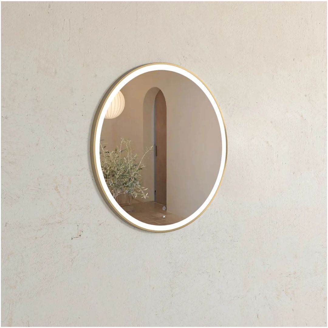 LED Bondi 800mm Gold Metal Frame Mirror