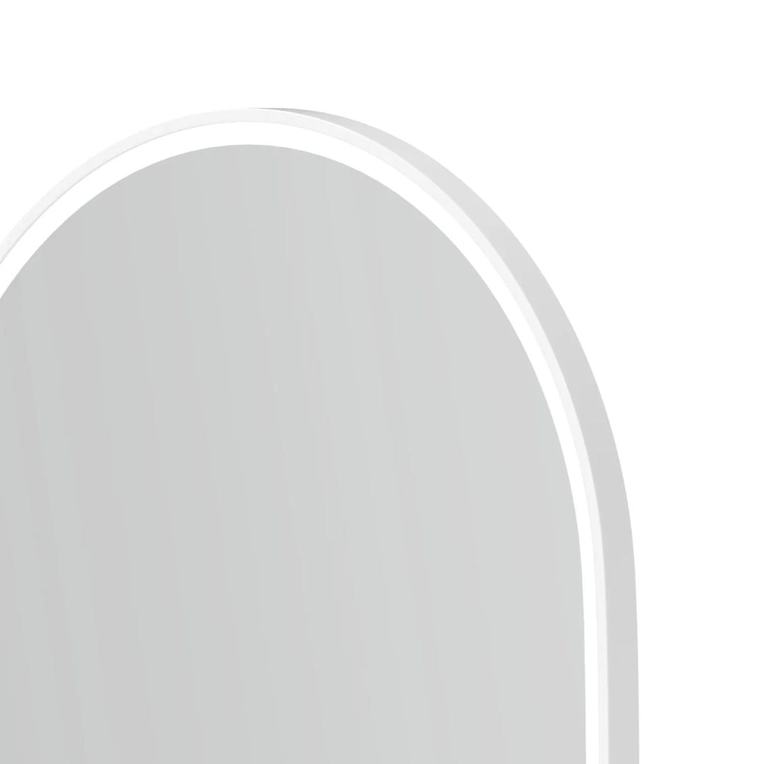 LED Noosa 900(H)x450(W) White Metal Frame Mirror