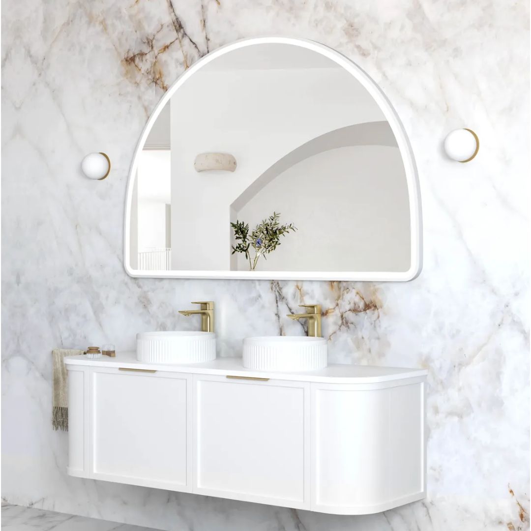 LED Moonlight Archie 1000(H)x1500(W) White Metal Frame Mirror