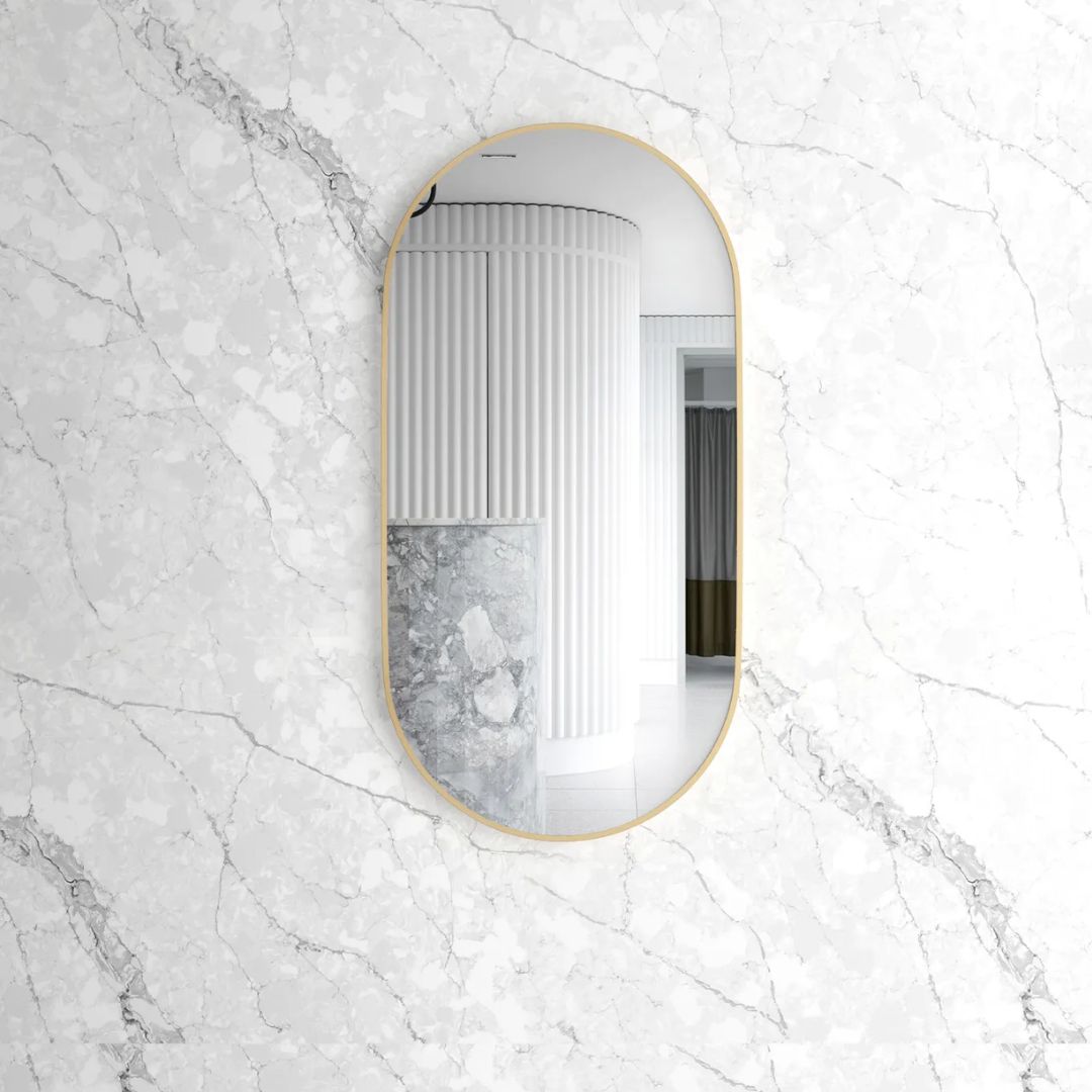 Noosa 1200(W)x600(H) Gold Metal Frame Mirror- Install Horizontal or Vertical