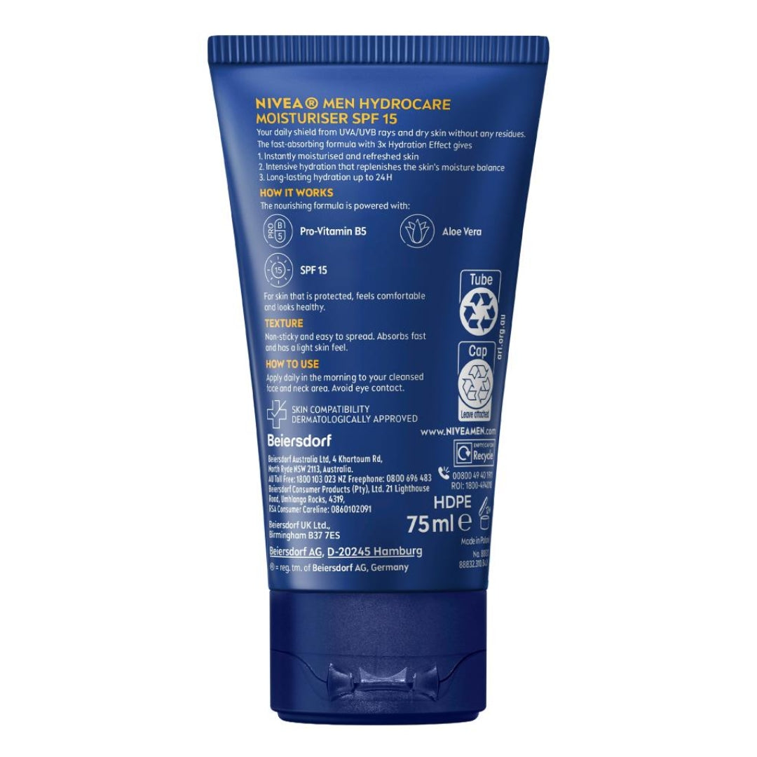 Nivea Moisturiser Protect & Care SPF15 Aloe Vera 75mL (5 Pack)