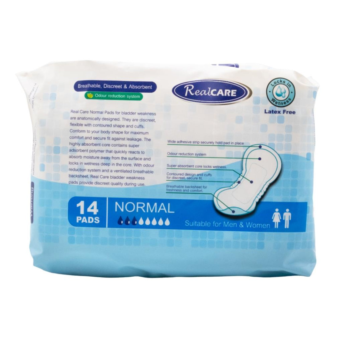 Real Care Bladder Weakness Pads Normal Absorbency Level 3 PK14 (12 Pack)