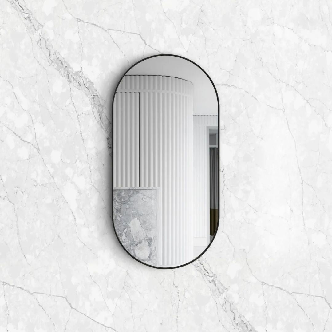 Noosa 1200(W)x600(H) Black Metal Frame Mirror- Install Horizontal or Vertical
