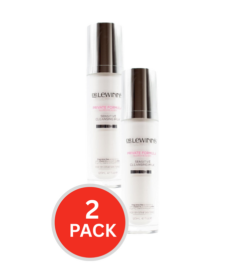 Dr Lewinn's 120ml Day & Night Sensitive Cleansing Milk (2x Pack)
