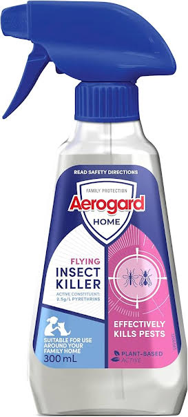 Aerogard 300mL Flying Insect Killer Home Plant Based Active (8 Pack)