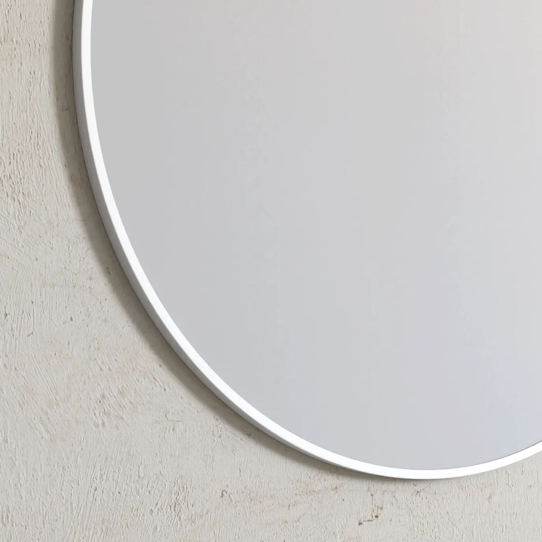 London 700mm White Metal Frame Mirror