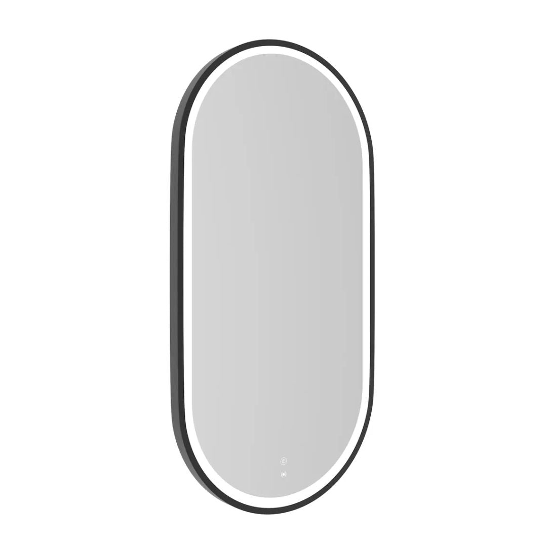 LED Noosa 900(H)x450(W) Black Metal Frame Mirror