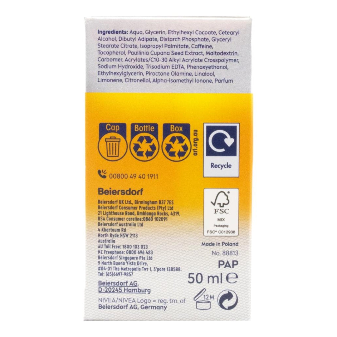 Nivea Men Face Wash Active Energy Caffeine 50mL (3 Pack)