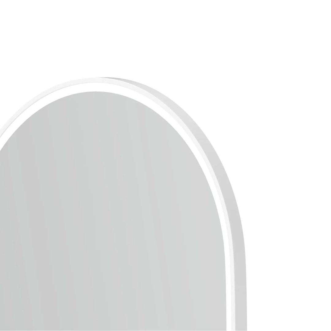 LED Noosa 900(H)x600(W) White Metal Frame Mirror- Install Horizontal or Vertical