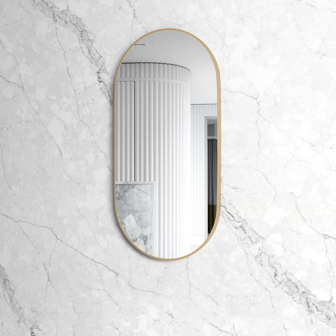 Noosa 1200(W)x600(H) Gold Metal Frame Mirror- Install Horizontal or Vertical