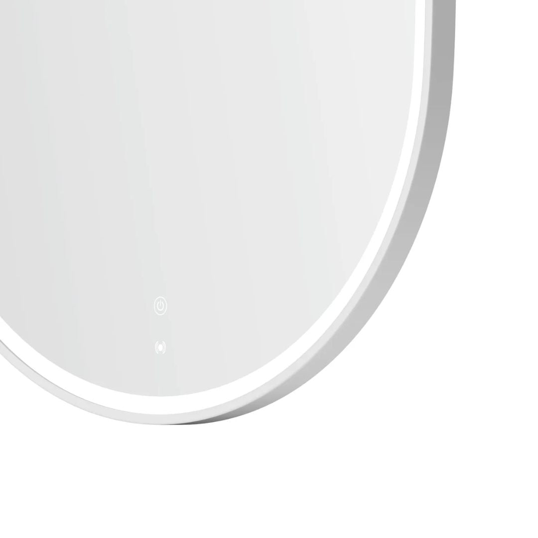 LED Noosa 1200(W)x750(H) White Metal Frame Mirror- Install Horizontal or Vertical