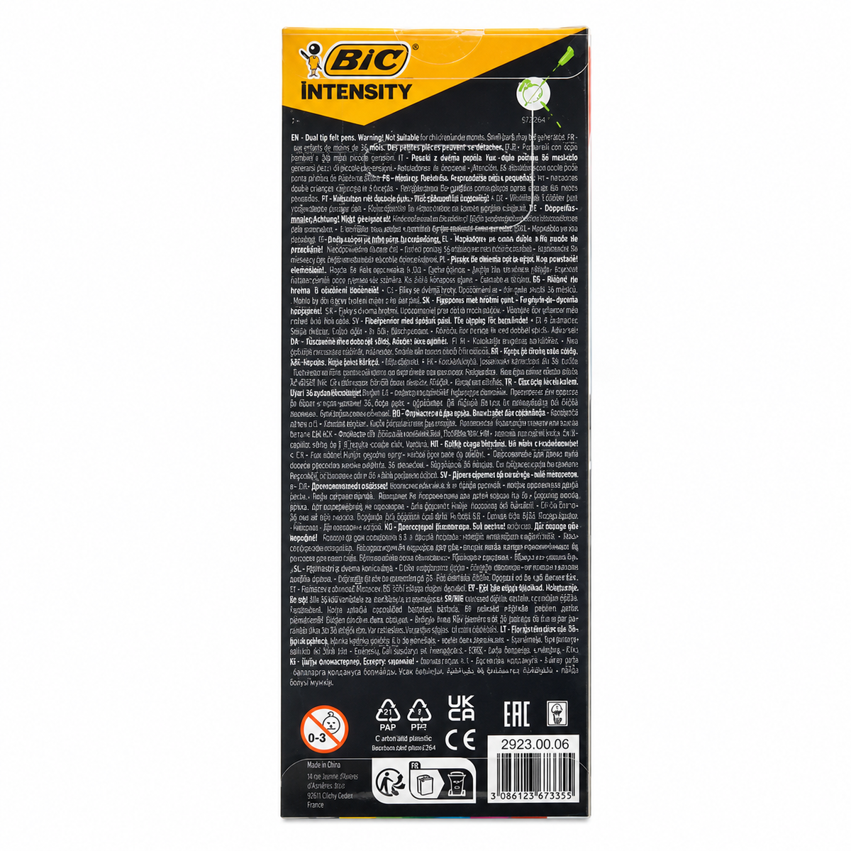 BIC Intensity Dual Tip Felt Pens Bright Colours 6pk – 12 Pack (72 Pens)