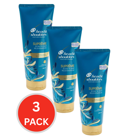 Head & Shoulders Anti-dandruff Conditioner Supreme Moisture 400ml (3x Pack)