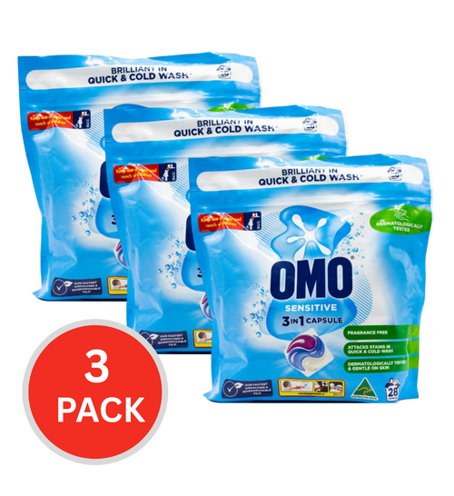 Omo Pk28 3in1 Capsules Sensitive (3x Pack)