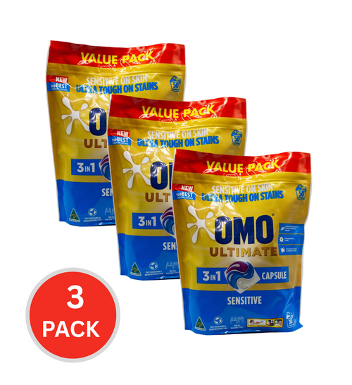 Omo Pk50 Ultimate Capsules 3 In 1 Sensitive (3x Pack)