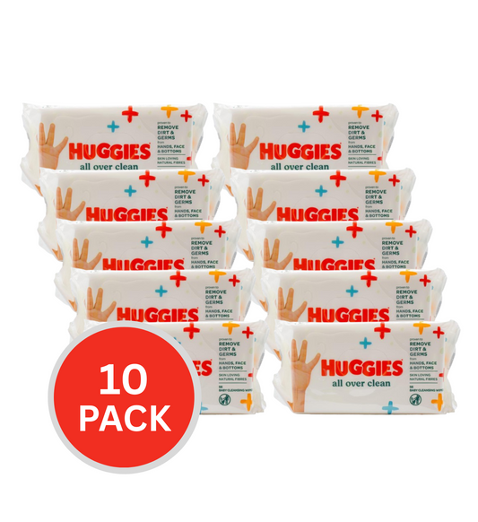 Huggies Baby Cleansing Wipes All Over Clean 10 x 56Pk (560 Wipes)