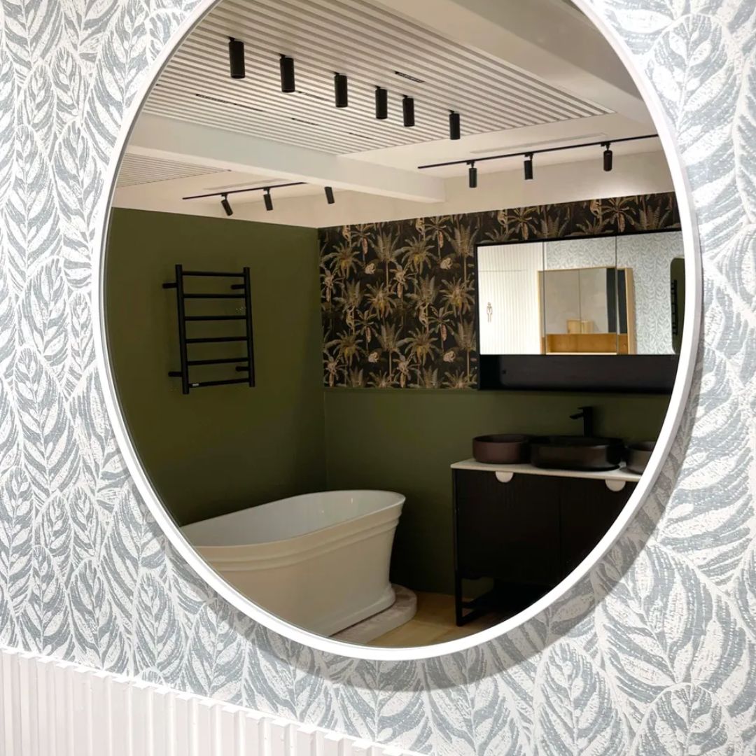 London 700mm White Metal Frame Mirror