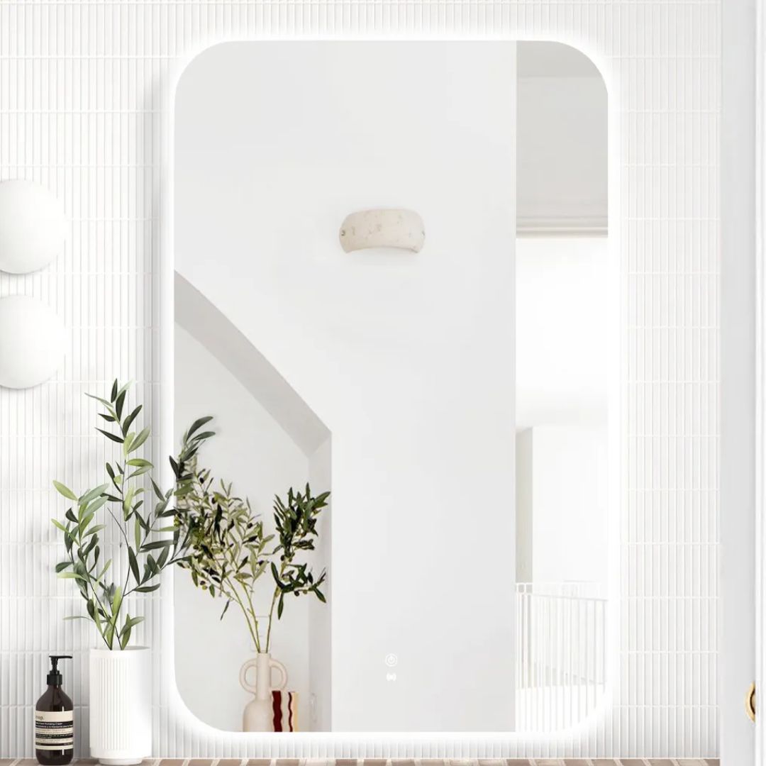 LED Newport 1200(W)x750(H) Frameless Mirror - Install Horizontal or Vertical
