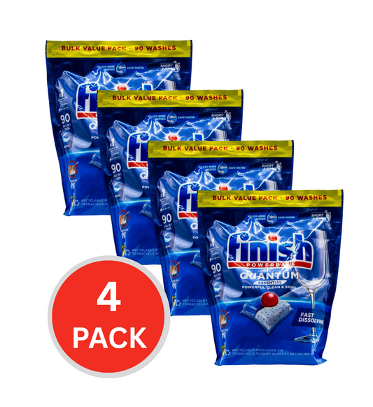 Finish Dishwasher Tablets Powerball Quantum Essential Fresh 4 x 90Pk (360 Tablets)
