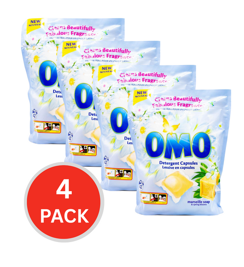 Omo Pk42 Detergent Capsules Marseille Soap And Spring Blooms (4x Pack)