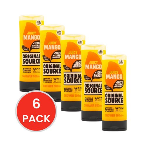 Original Source 500ml Shower Gel Juicy Mango (5x Pack)