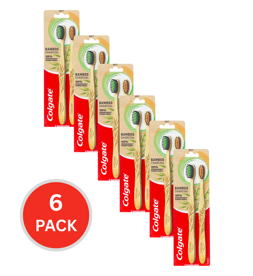 Colgate Pk2 Toothbrush Bamboo Charcoal Soft (6x Pack)