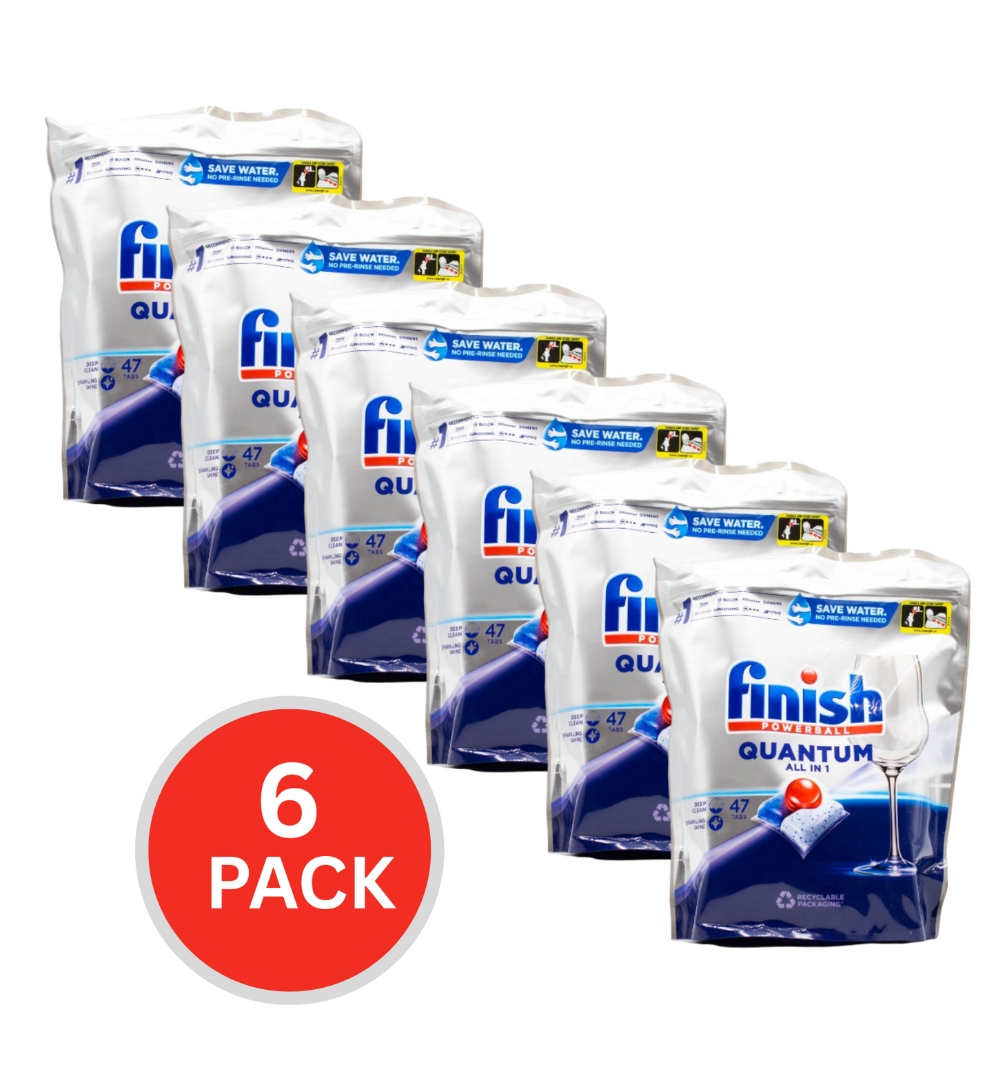 Finish Powerball Quantum All In 1 6 x 47Pk (282 Tablets)