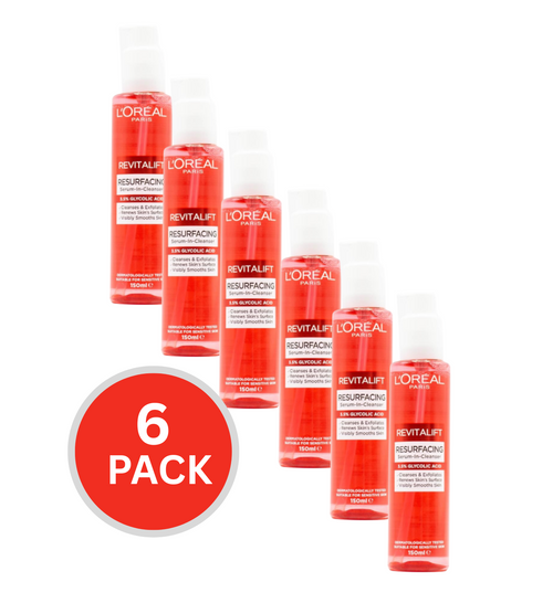 Loreal 150ml Revitalift Resurfacing Serum In Cleanser (6x Pack)