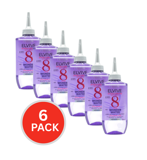 Loreal 200ml Wonder Water Hyaluron Pump 8 (6x Pack)