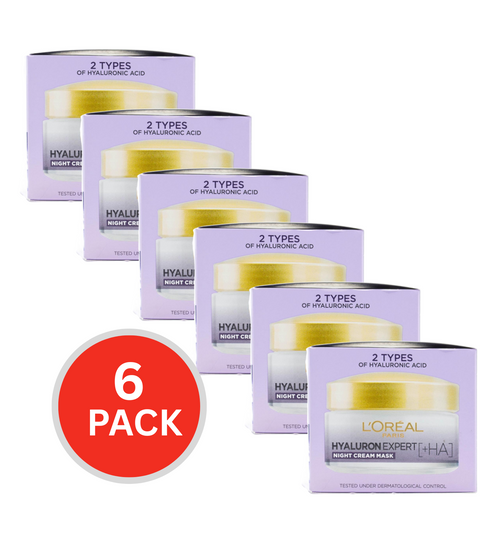 Loreal 50ml Hyaluron Expert Replumping Moisturising Care Day Spf 20 (6x Pack)
