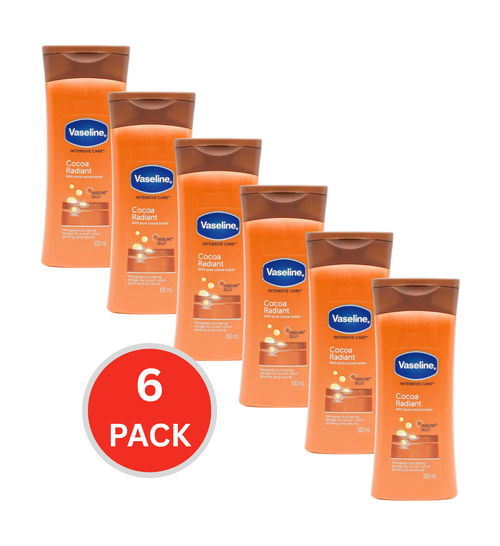 Vaseline 100ml Intensive Care Cream Cocoa Radiant (6x Pack)