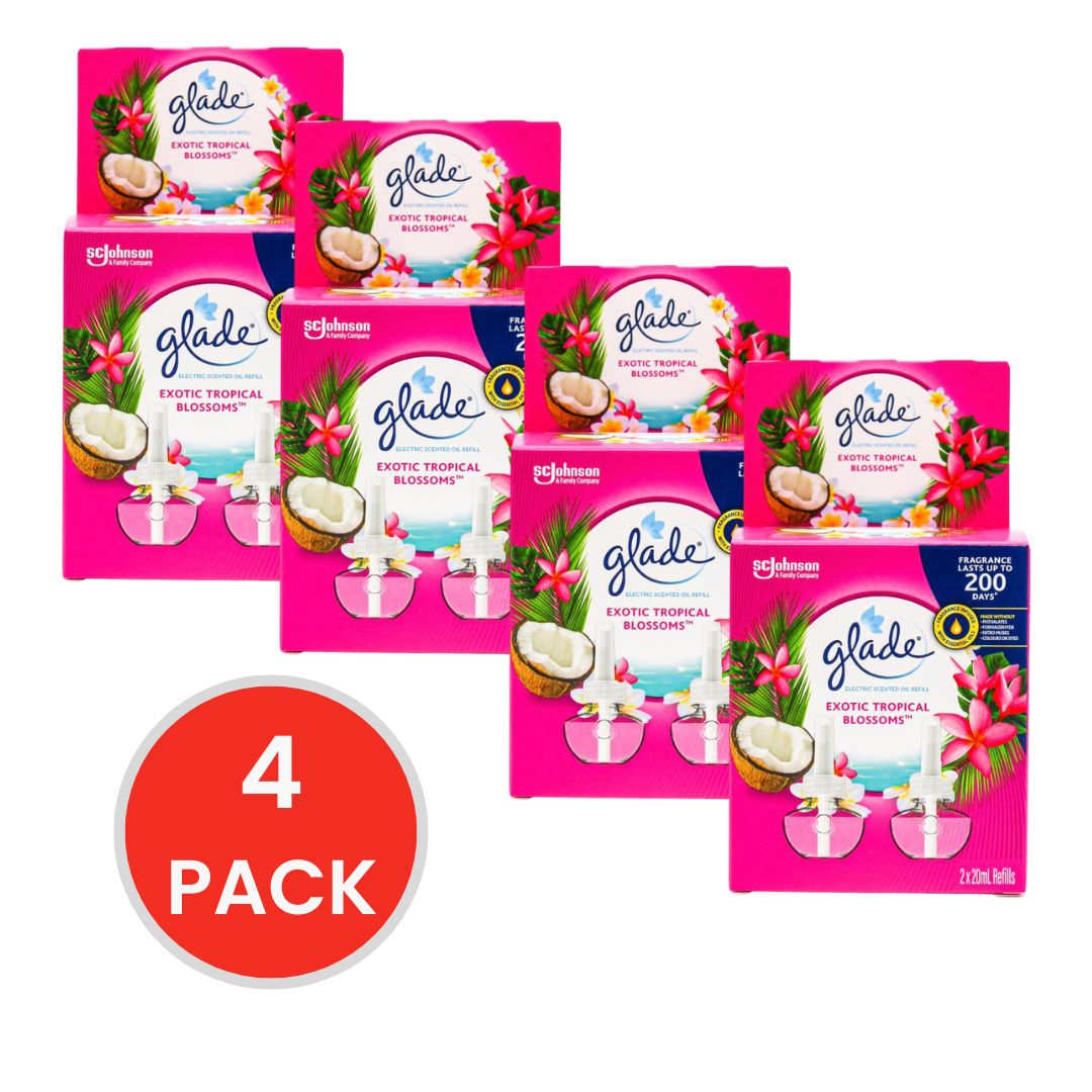 Glade Pk2 X 20ml Electric Scented Oil Refills Exotic Tropical Blossoms 20ml x 2Pk (Value Pack 8)