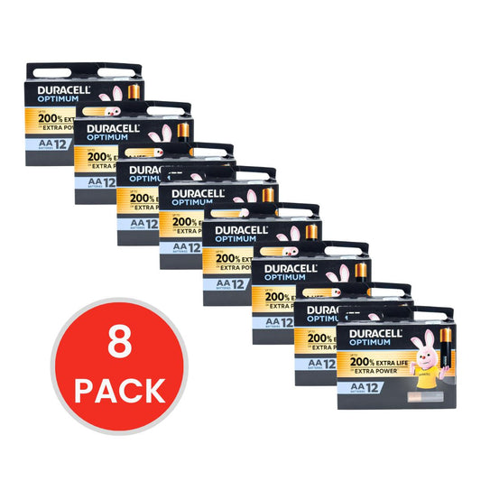 Duracell Batteries Optimum AA 8 x 12Pk (Value Pack 96)