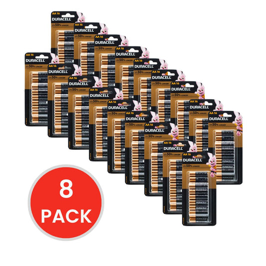 Duracell AA Batteries 8 x 16Pk (Value Pack 128)