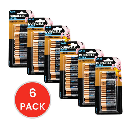Duracell Batteries Ultra AA 6 x 16Pk (Value Pack 96)