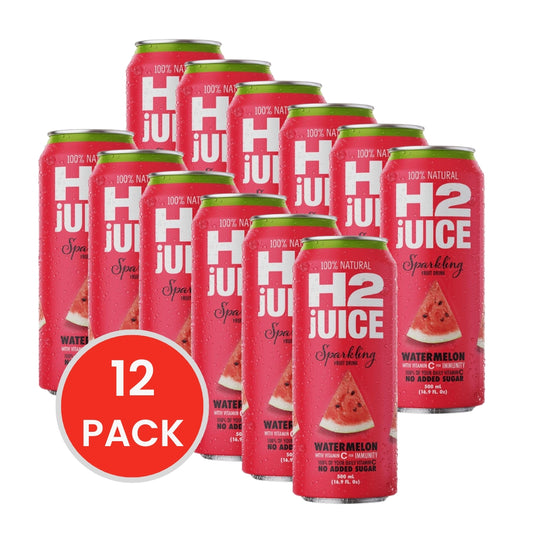 H2 Juice Sparkling Watermelon 500ml Can (12x Pack)