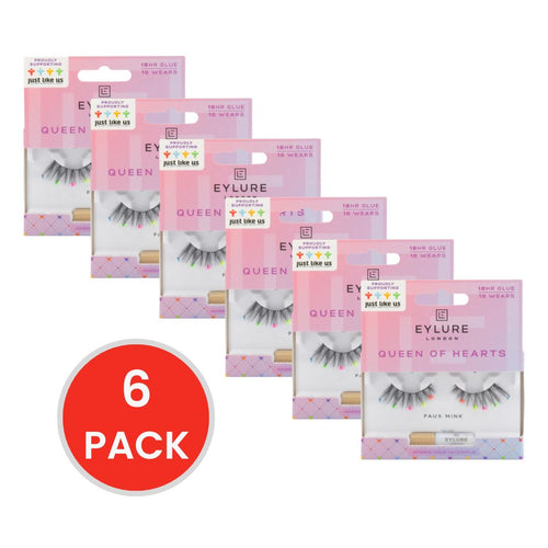 Eylure London Queen Of Hearts Lashes With Glue 10 Wears (6x Pack)